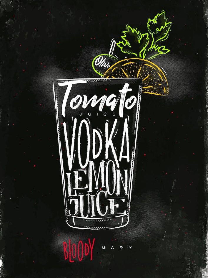 Bloody Mary Chalk Cocktail