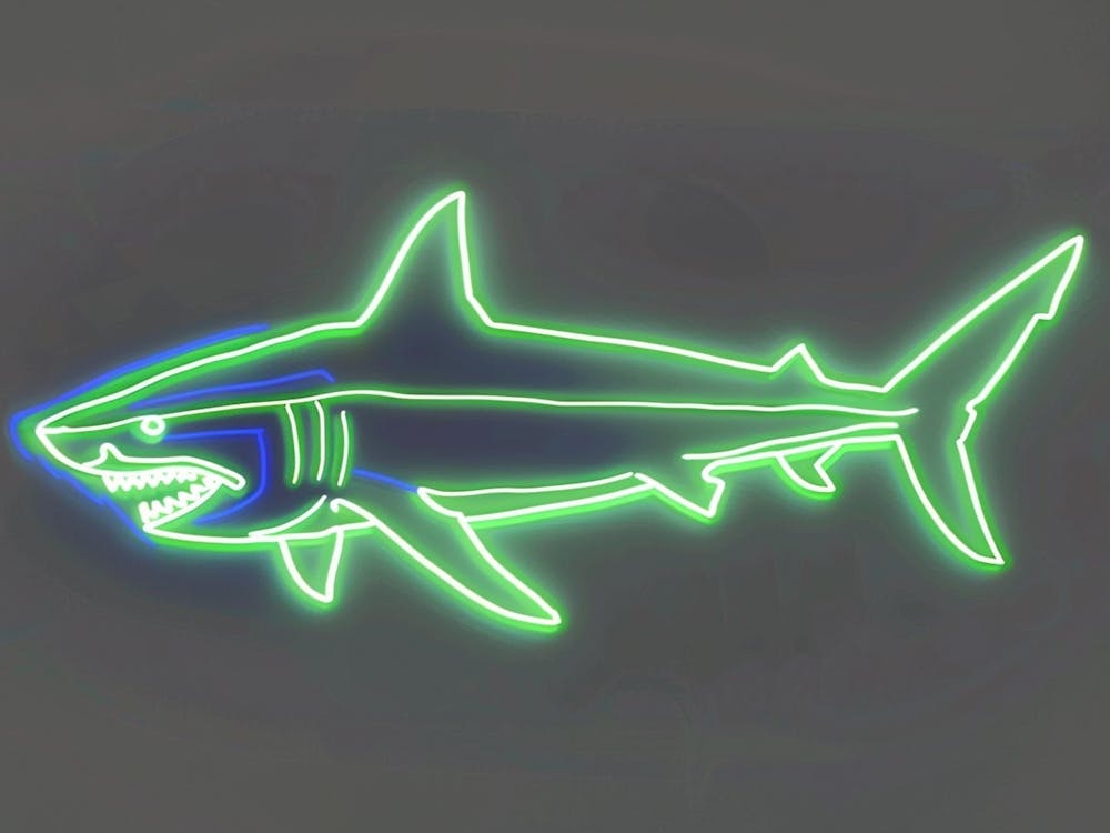 Neon Green Cookiecutter Shark