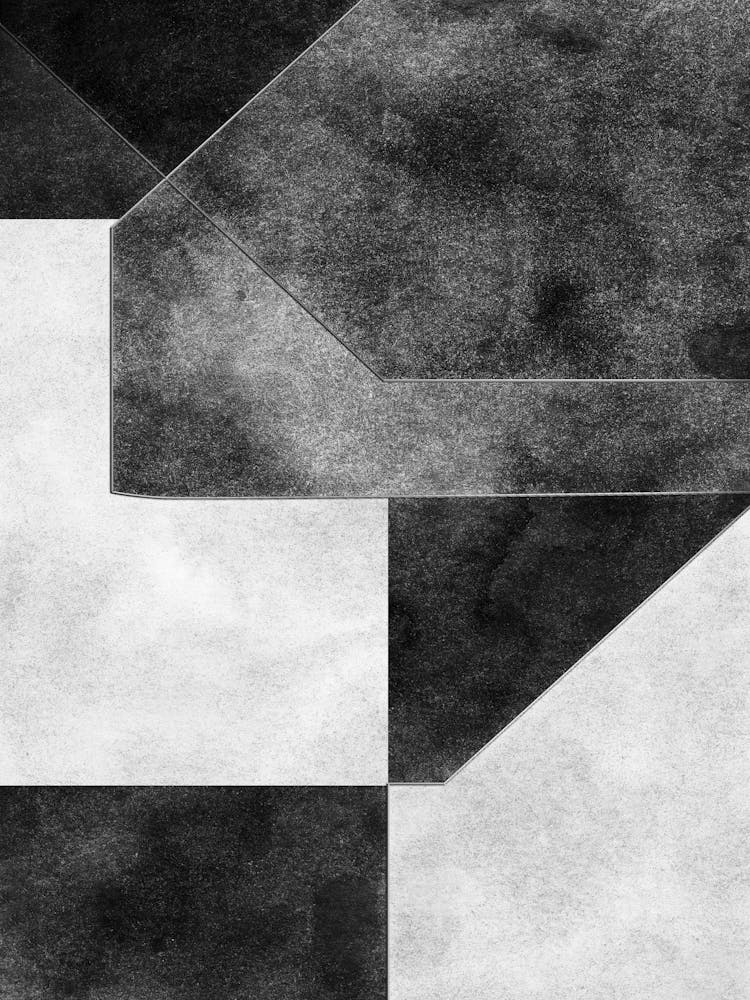 Abstract Black And White Painting 11