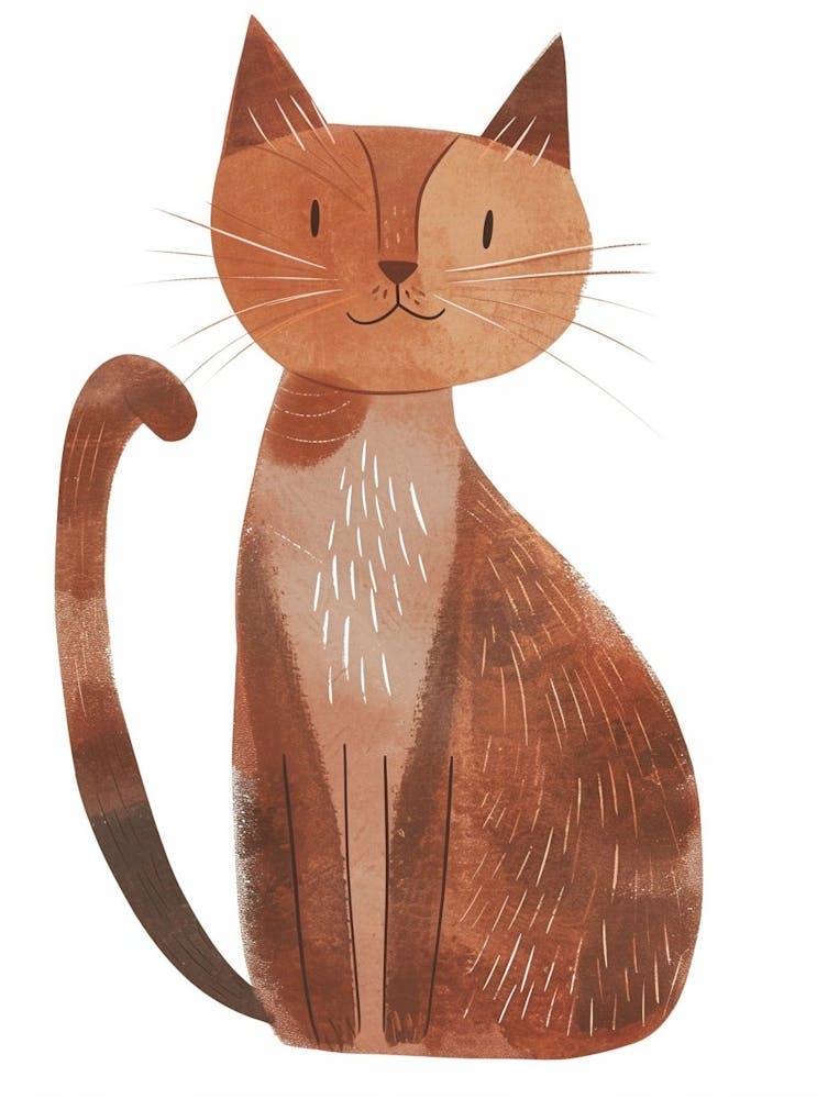 Singapura-Katze Clipart-Illustration 4