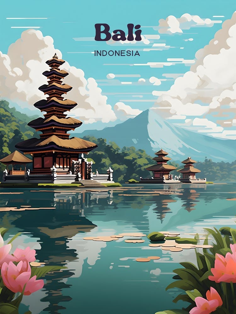 Bali Indonesia 3 Travel Poster 3 4 Resize