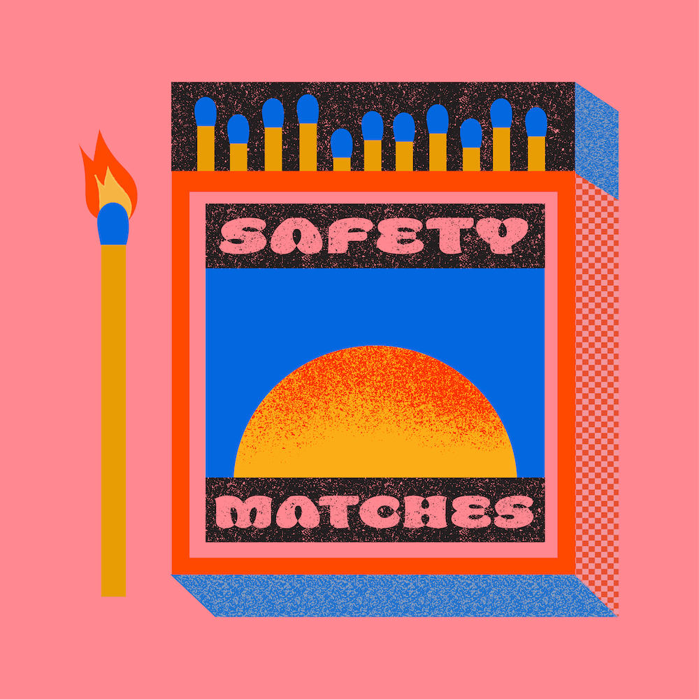 Graphic Sunset Matchbox