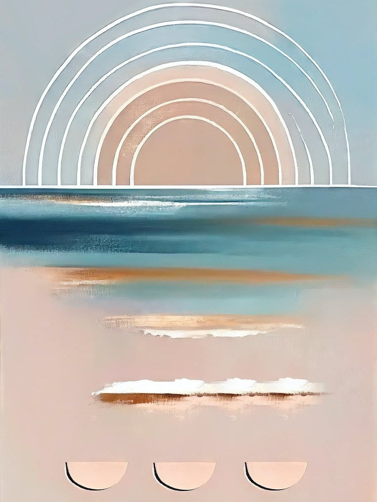 The Last Sunset - Abstract Minimal Boho Beach