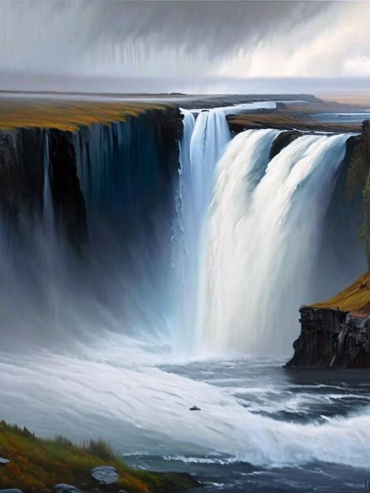 Dettifoss, Iceland Peaceful Oil Art