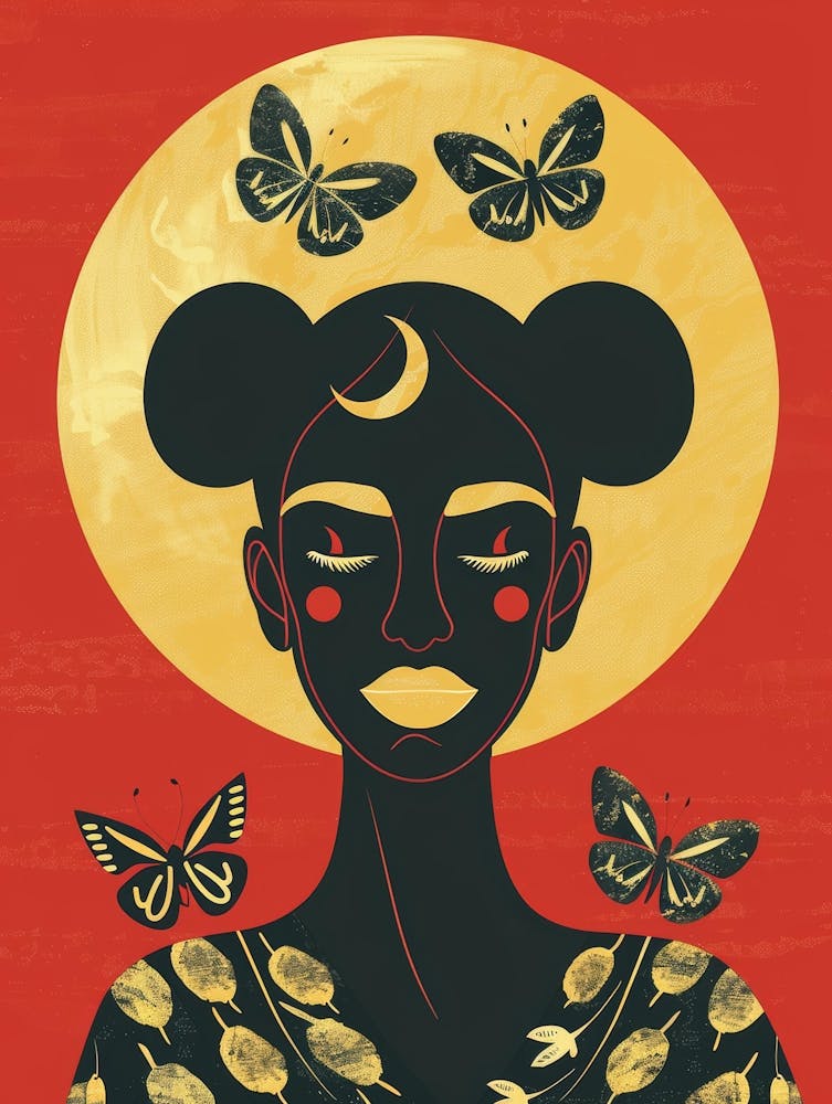 Woman With Butterflies 1