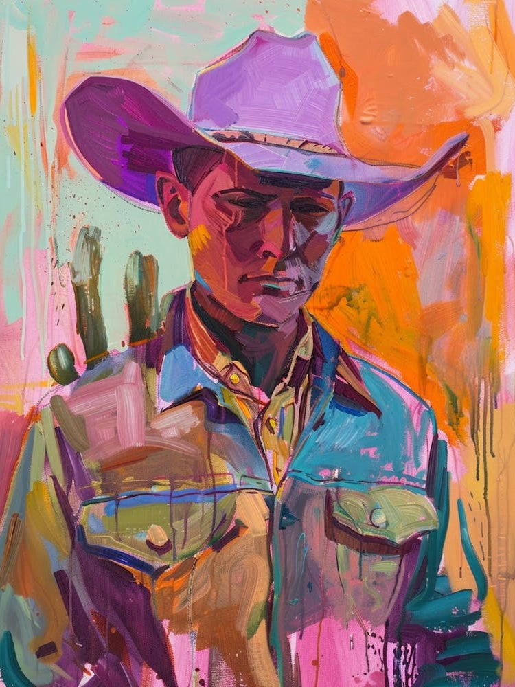 Painting Of A Cowboy 8