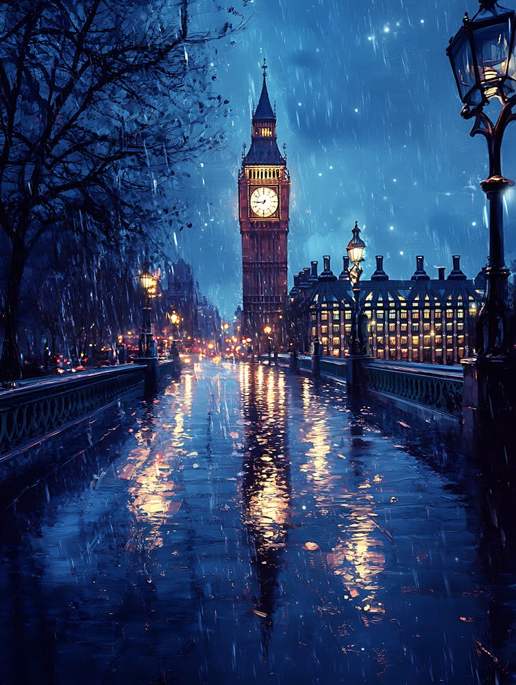 Fantasy Rainy Night In London 1