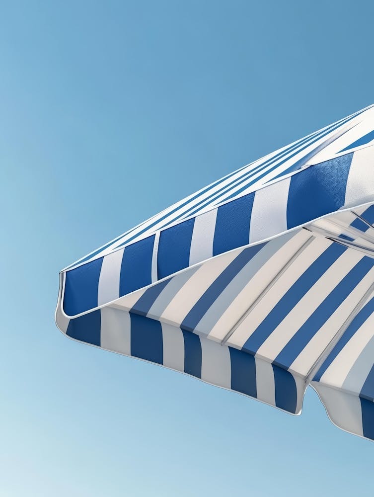 Blue And White Umbrella