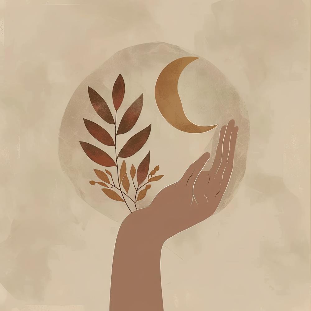 Boho Hand And Moon 3