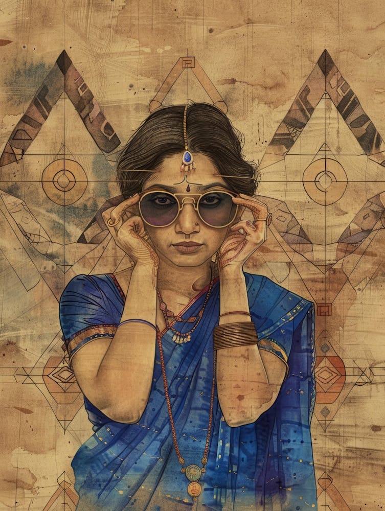 Indian Woman With Sunglasses