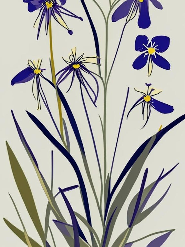 Spiderwort Wildflower Modern Muted Colours 2