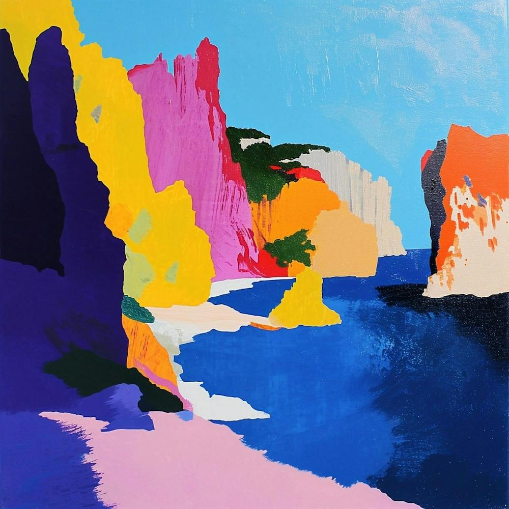 Colourful Abstract Calanques National Park France 1