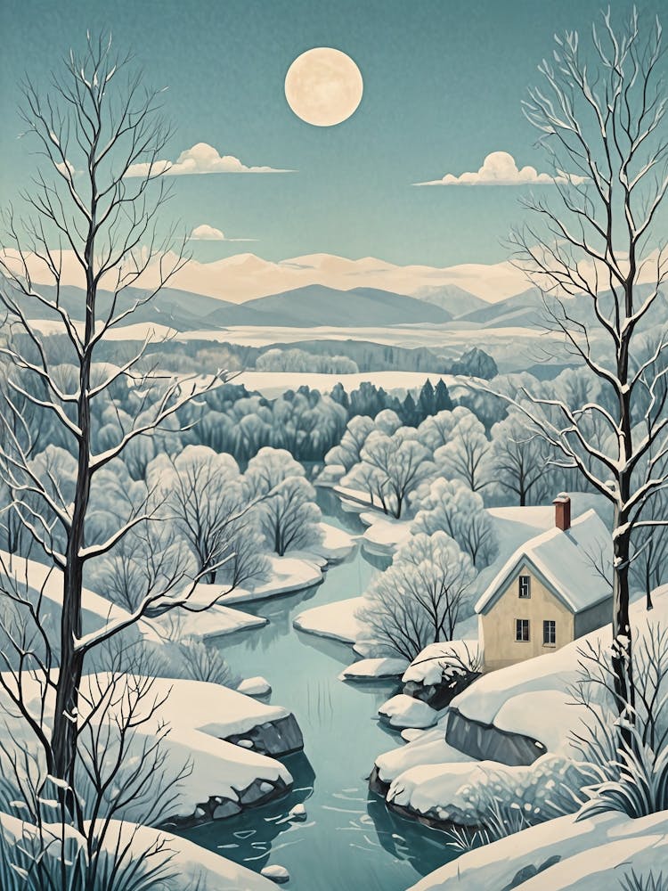 Winter Riverside House