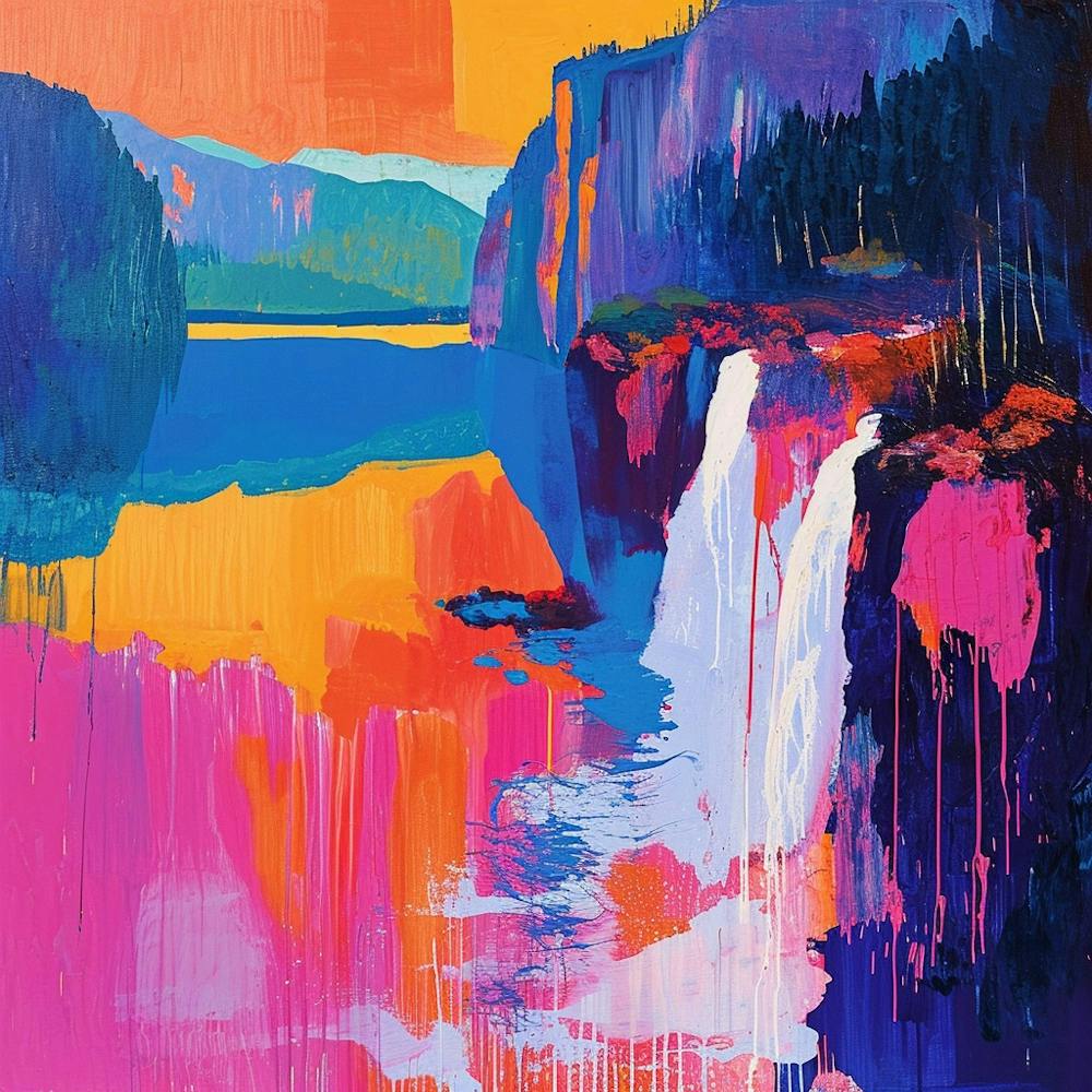 Colourful Abstract Plitvice Lakes National Park Croatia 1