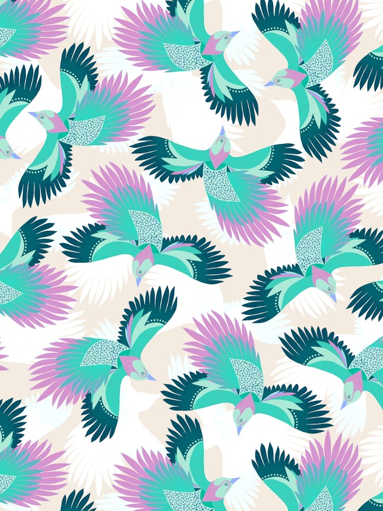 Glow Birds - Teal