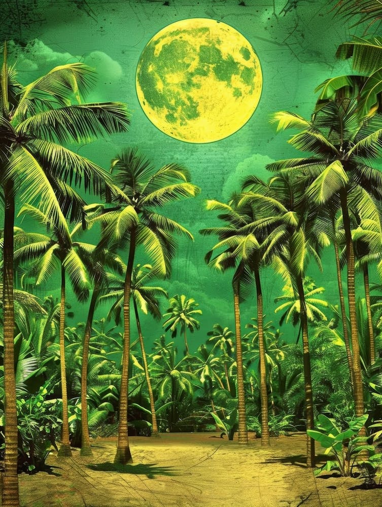 Tropical Jungle Full Moon