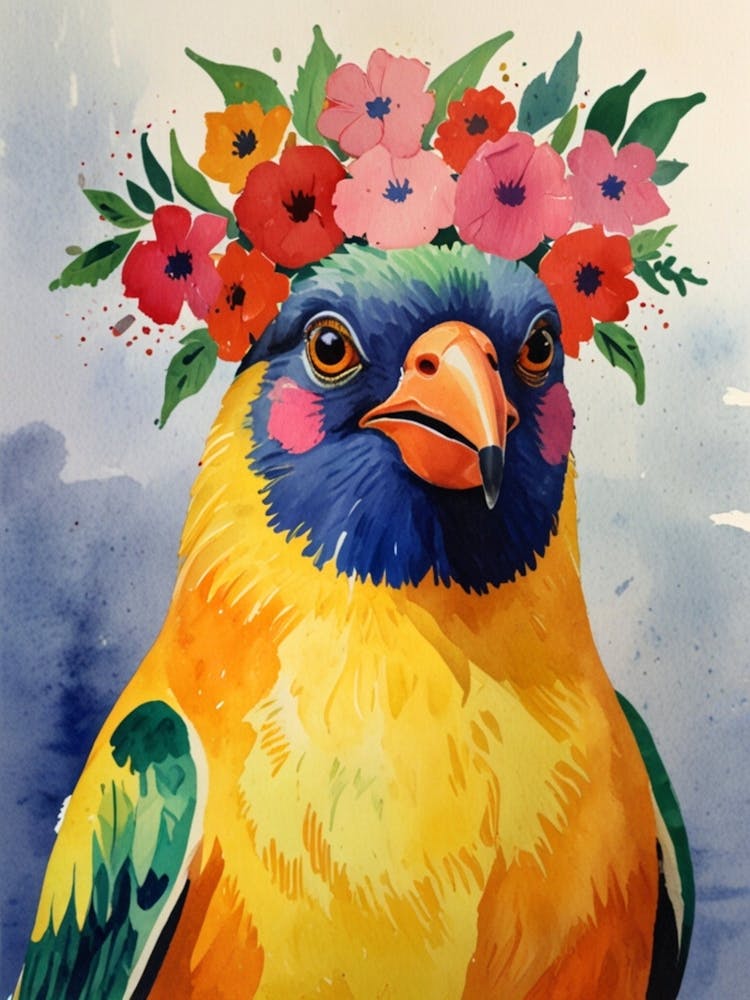 Bird In A Flower Crown 2