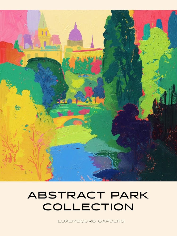 Abstrakte Parkkollektion Poster Luxembourg Gardens Paris 4
