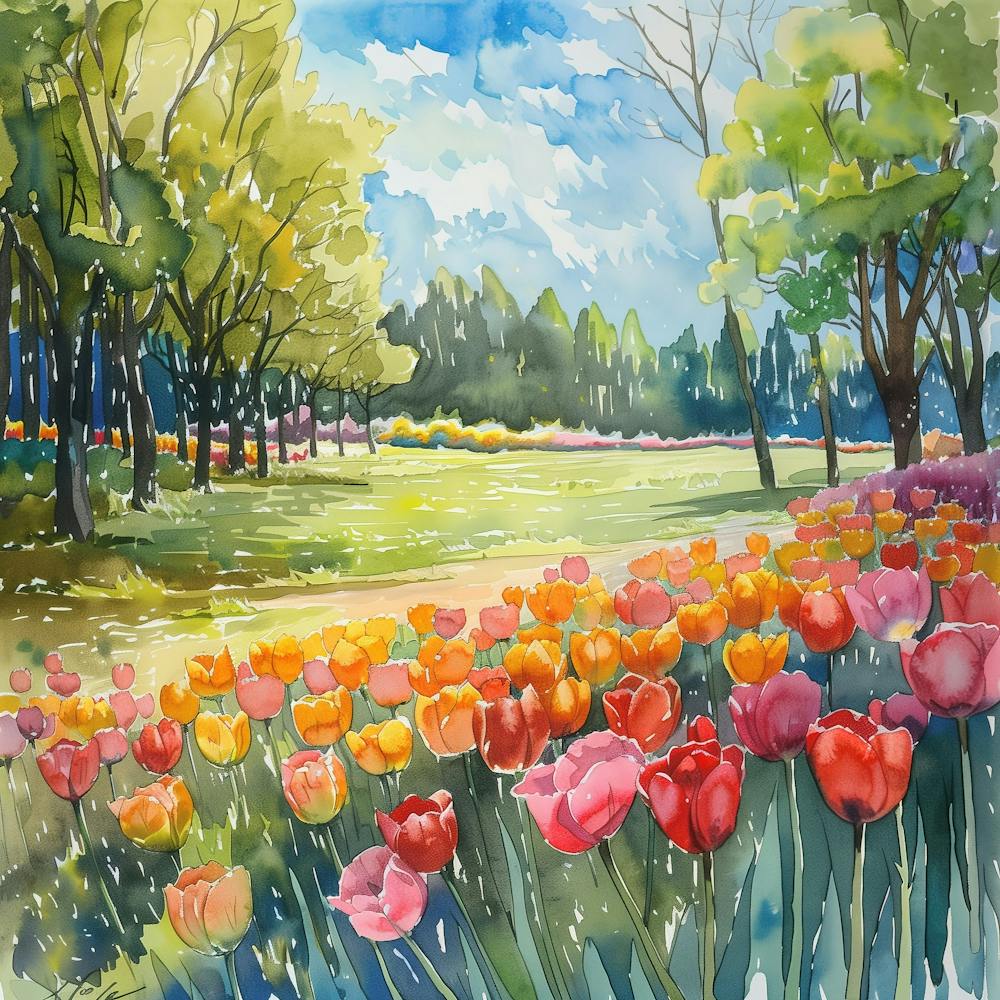 Tulips In The Park