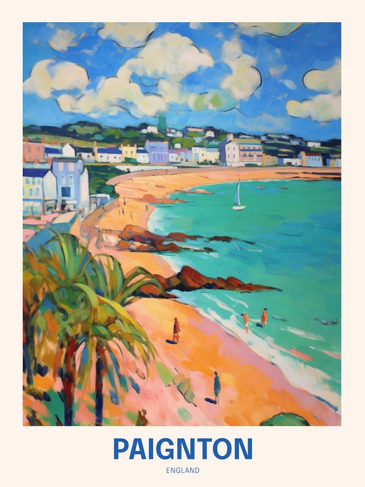 Paignton England 2 Uk Travel Poster