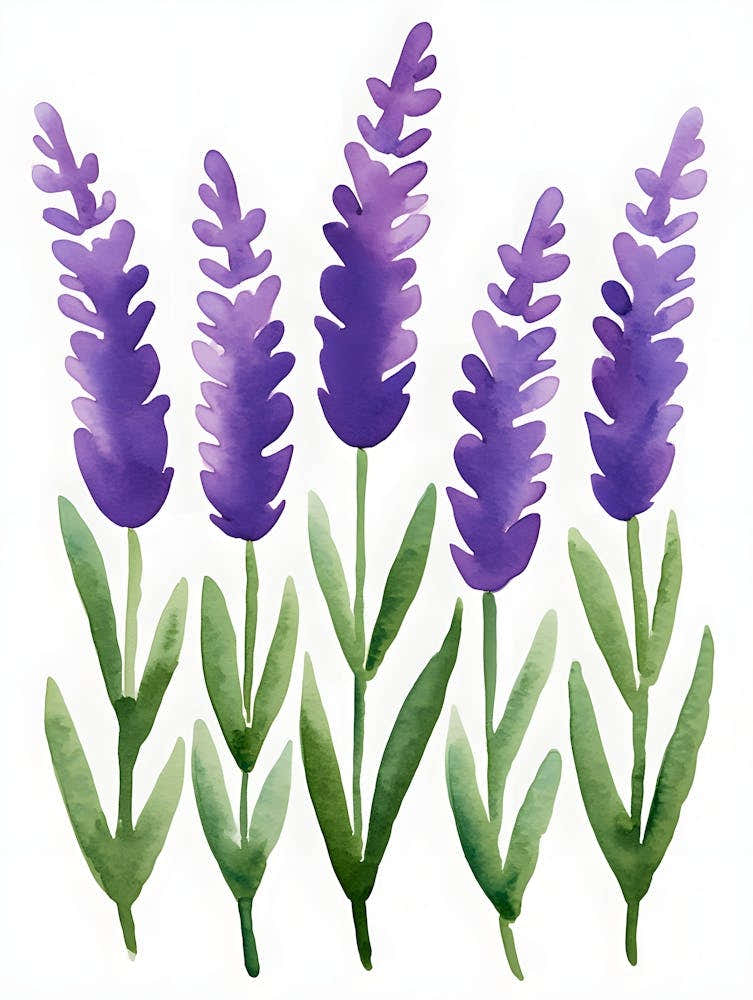 Calming Lavender - Peaceful Watercolor Botanical Decor