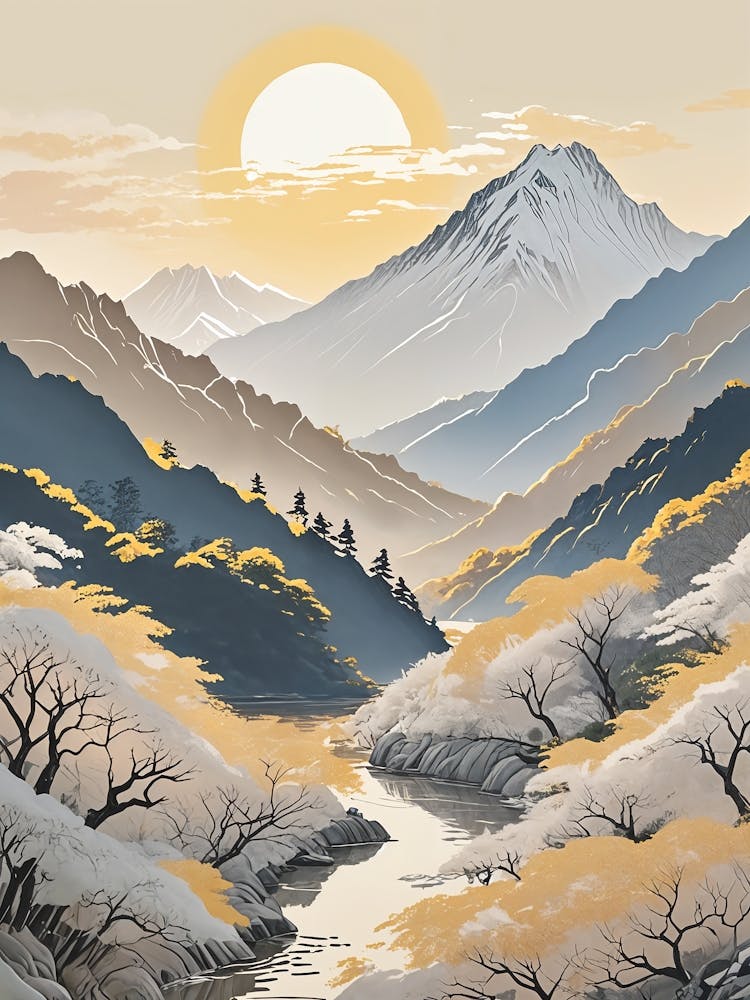 Serene Mountain Sun no3