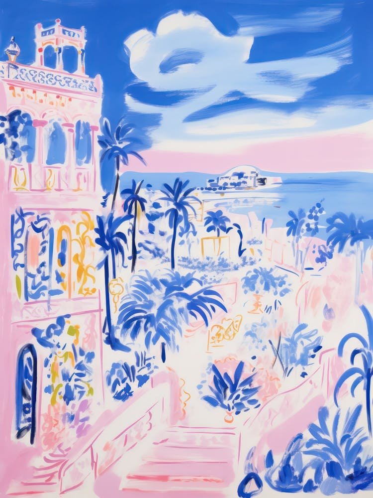 Salento, Puglia   Italy Beach Club Lido Watercolour 2