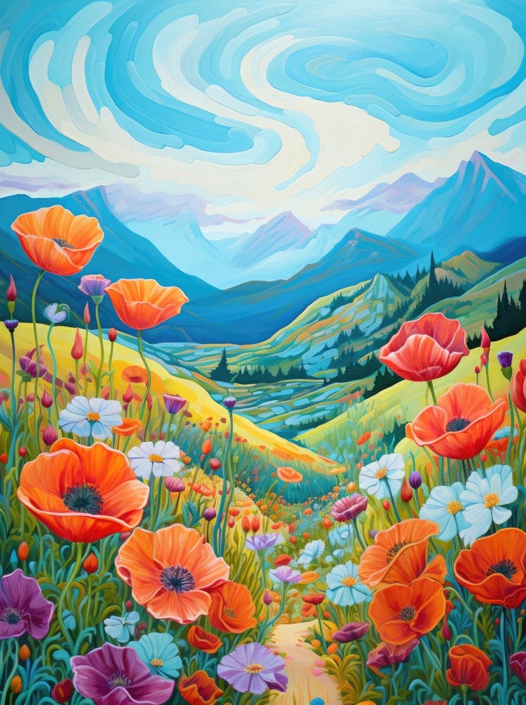 Poppies In The Valley