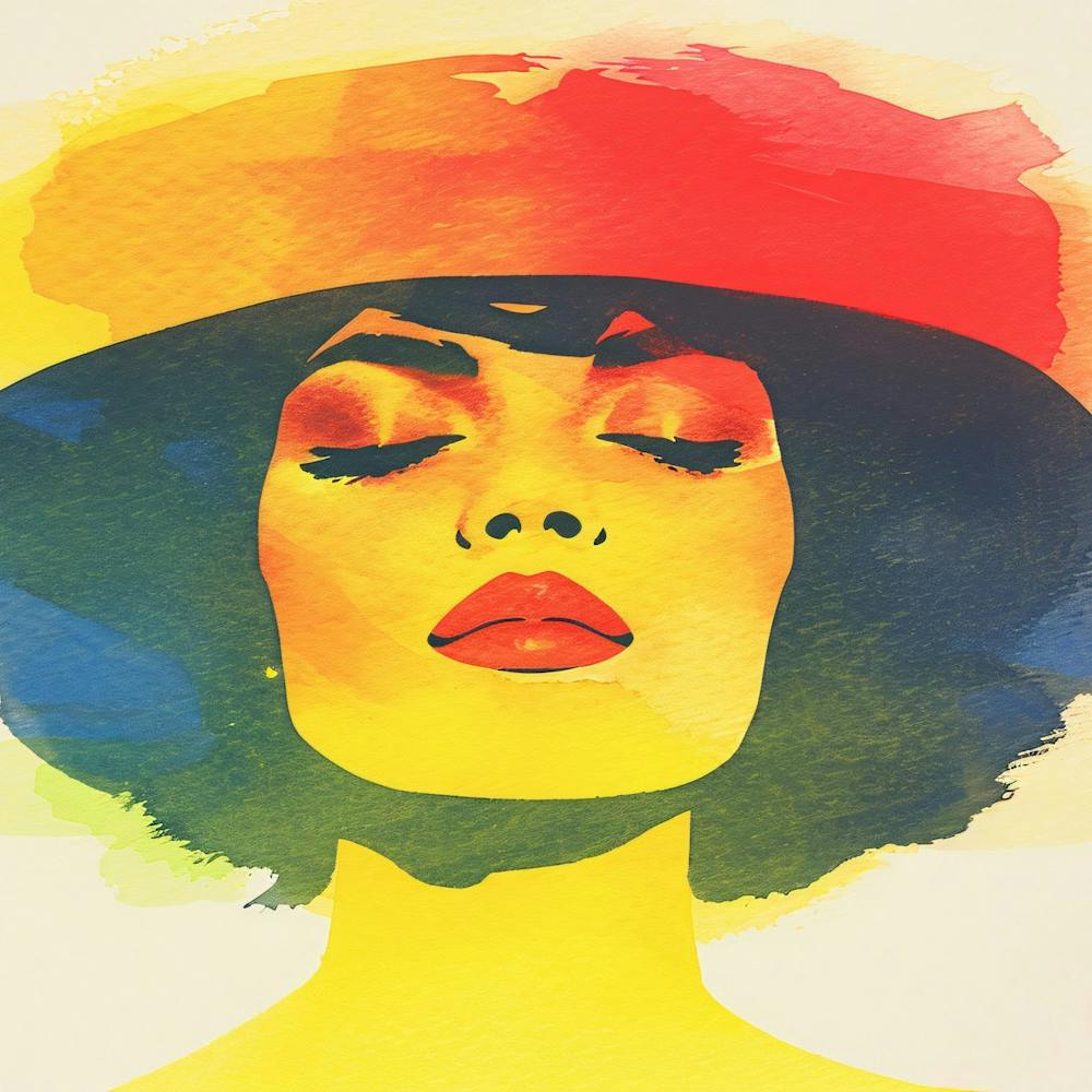 Woman In Colorful Hat