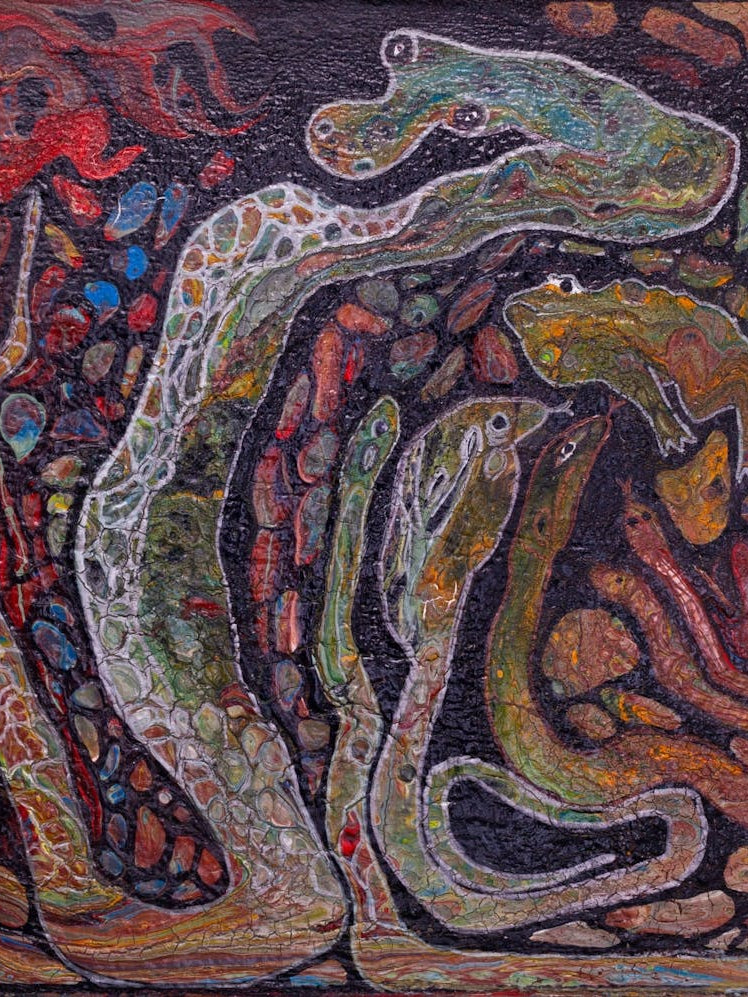 "A frog surrounded by snakes is in danger."