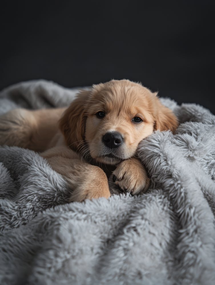 Golden Retriever Puppy. Generated AI. 1
