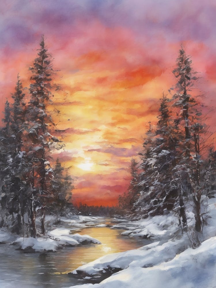 Sunset Over The River 1