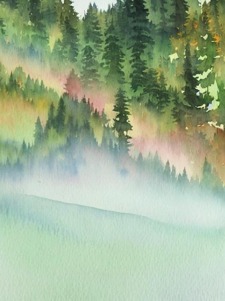 Bohemian Switzerland National Park Czech Republic Water Colour Poster