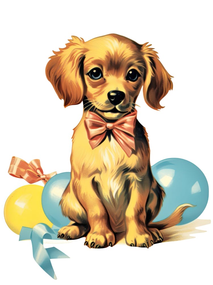 Vintage Puppy Labrador Dog Kitsch 3