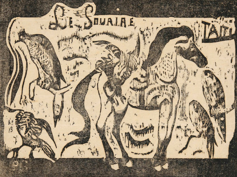 A Horse And Birds, Headpiece For Le Sourire (1899), Paul Gauguin