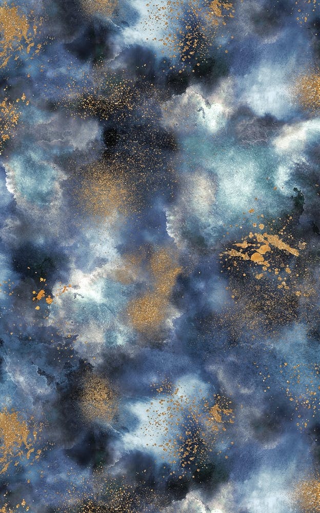 Smoky Marble Watercolor Dark