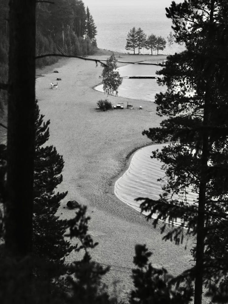 View Of the Lake on a rainy day in Hälsingland.