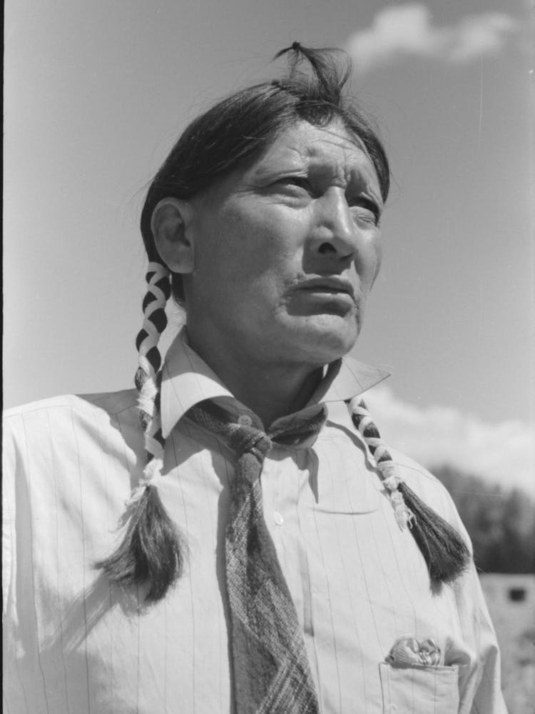 Jerry, Famous Taos Indian, Artist S Model And Fisherman, Taos, New Mexico By Russell Lee