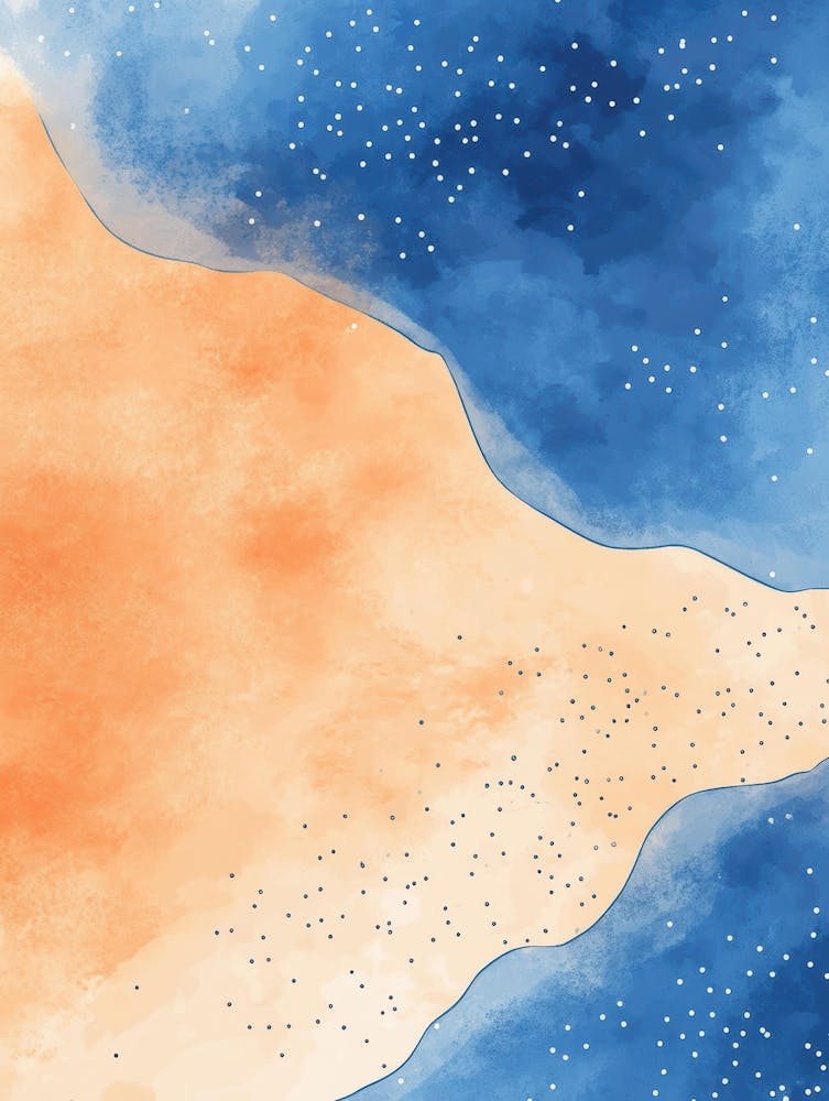 Watercolor Of A Beach 1