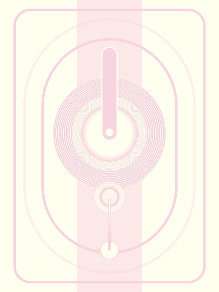 Retro Pink 2 Geometric Abstract