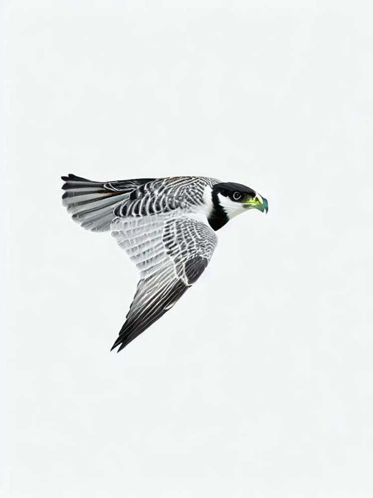 Falcon B&W Pencil Drawing 3 Bird