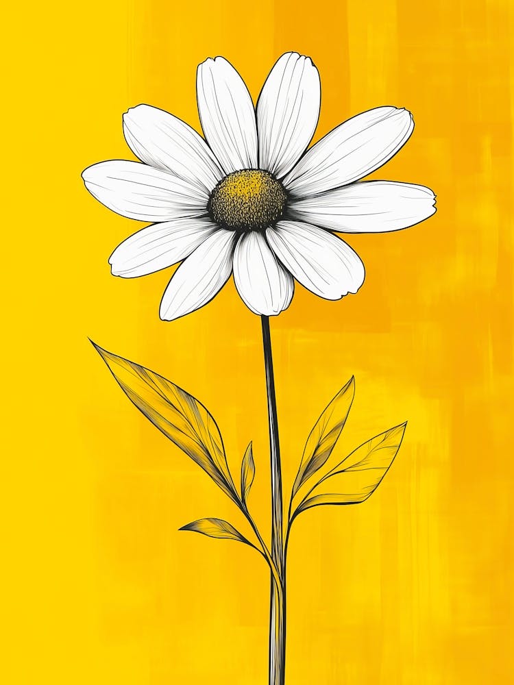 Daisy flower nature art