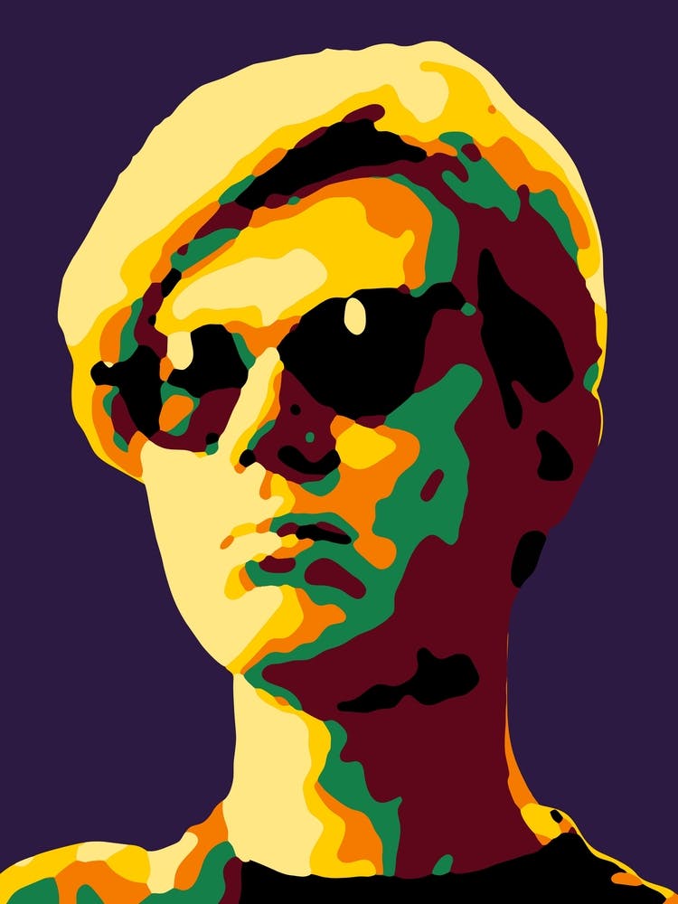 Warhol in Pop Art Illustration