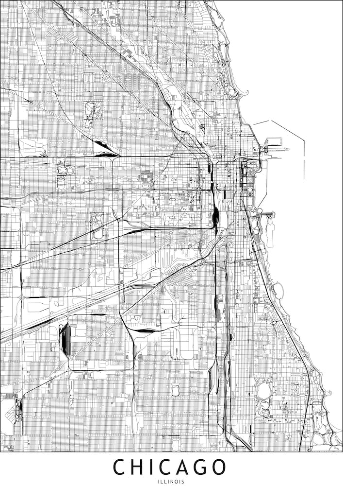 Chicago White Map