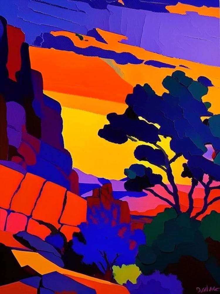 Geometric Desert Sunrise