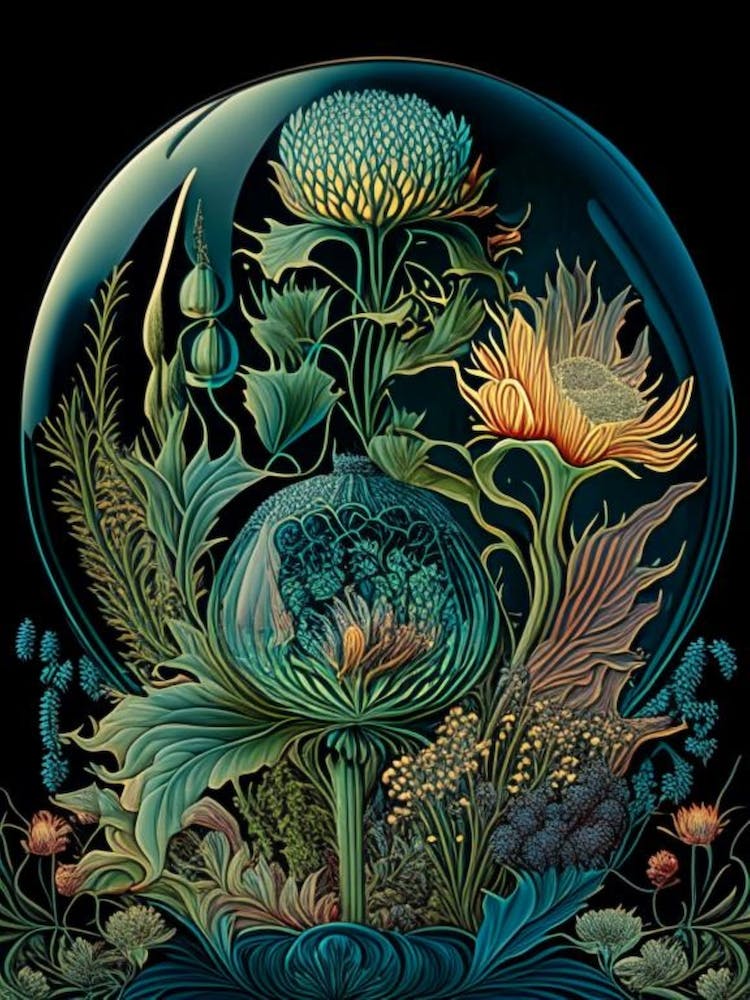 Chihuly Garden And Glass, Usa Vintage Botanical