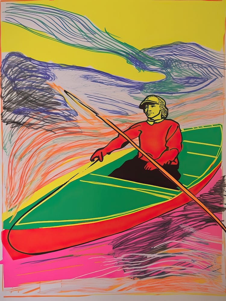 Canoeing Pop Art 2