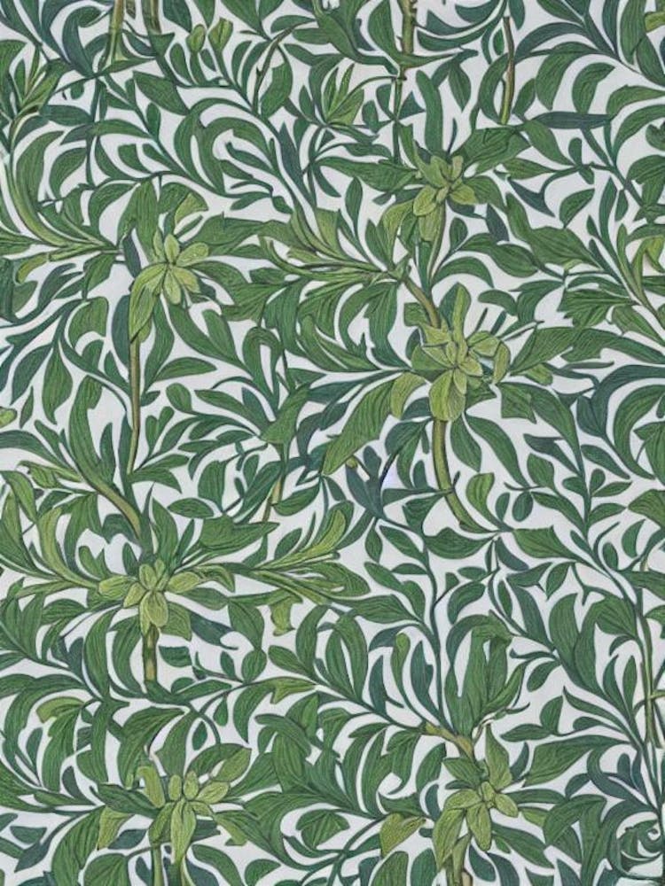 Sawtooth Oak 2 tree Vintage Botanical