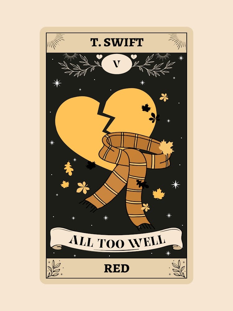 Taylor Swift All Too Well Tarot Card