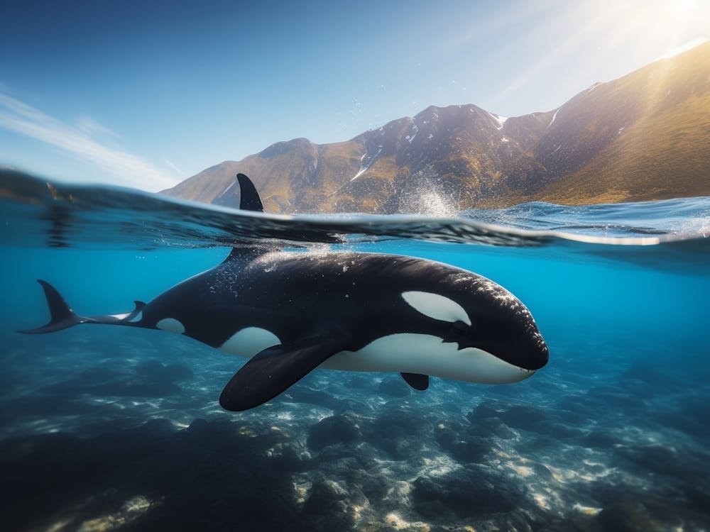 Realistic Photography Of Orca Whale Coming Up For Air 3